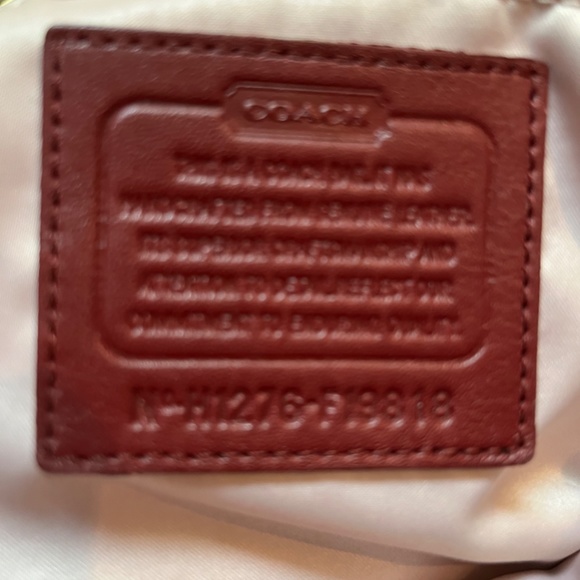 Coach Signature Embossed Gallery Burgundy Patent Leather Tote - Picture 5 of 12